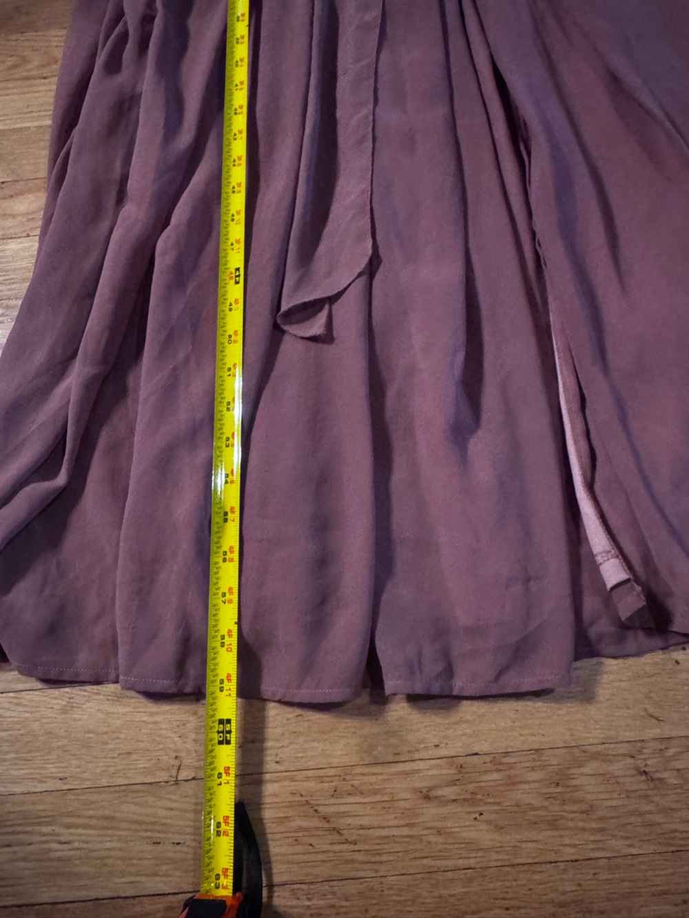 Baltic Born Kristina Maxi Dress Dusty Rose M Slit Wedding Faux Wrap Belted C6 - Picture 12 of 14